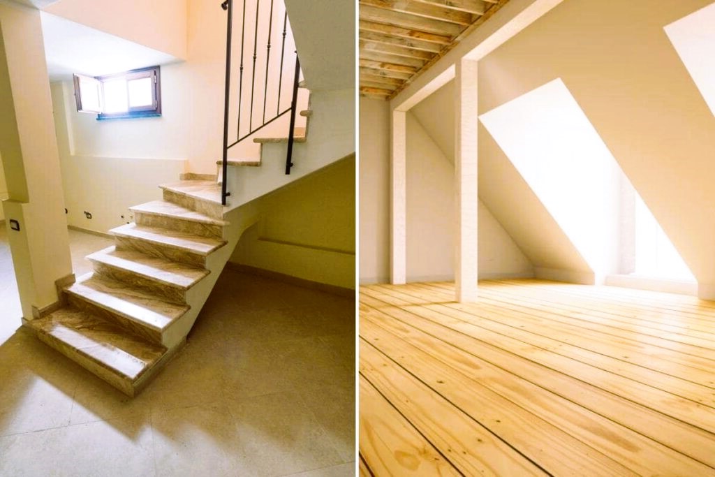 Attic and stairs